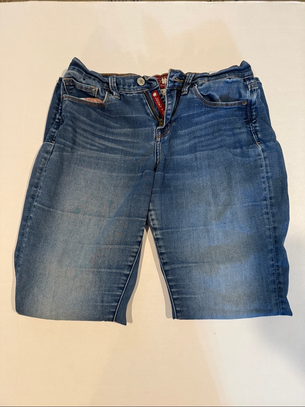 Lucky Brand Classic Mid to Dark Blue Sophia Straight Leg Jeans - Picture 4 of 12